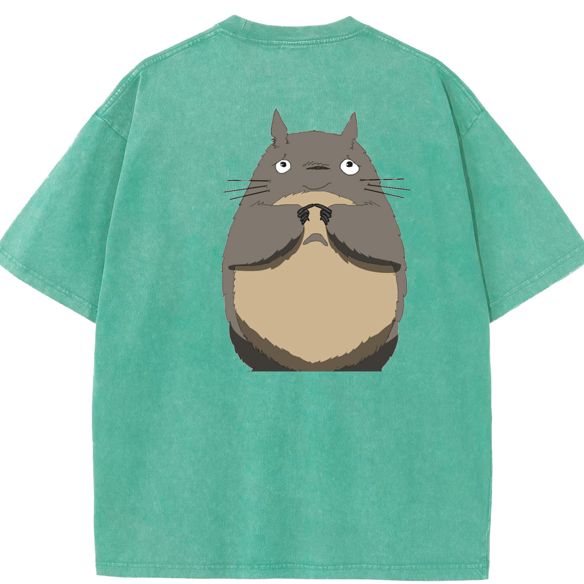 （画像用） となりのトトロ 草壁メイ 草壁サツキ My Neighbor Totoro Satsuki Kusakabe Mei Kusakabe 綿100% ヴィンテージ風 半袖Tシャツ（背面プリント）